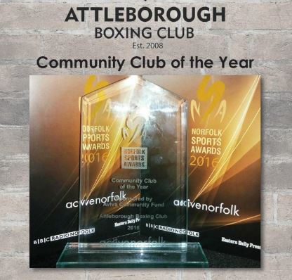 Attleborough Boxing Club Community Club of the Year award